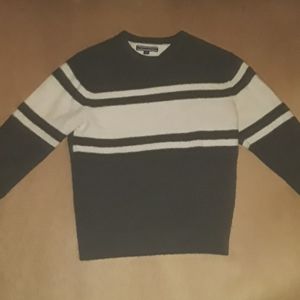 new tommy hilfiger green and white wool sweater
